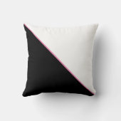 Zwart Wit Roze Liefde Kussen Sierkussen (Achterkant)