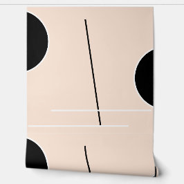 Zwart Wit Roze Moderne Chic Minimalist Behang