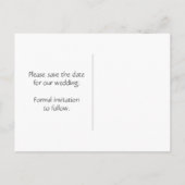 Zwart Wit Roze Polka Dots Bewaar de datum Aankondigingskaart (Achterkant)