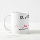 Zwart wit roze, stijlvol, modern koffiemok (Links)