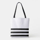 Zwart-wit Roze stripper Monogram Tote Bag (Achterkant)