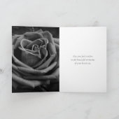 Zwart-wit roze sympathiekaart kaart (Binnen)