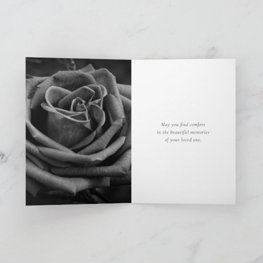 Zwart-wit roze sympathiekaart kaart (Binnen)