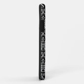 Zwart wit Roze Victoriaans Damask Monogram Case-Mate iPhone Case (Achterkant/rechts)