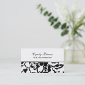 Zwart-wit roze Visitekaartje (Staand voorkant)