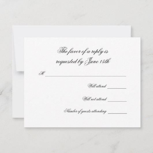 Zwart Wit RSVP (Achterkant)