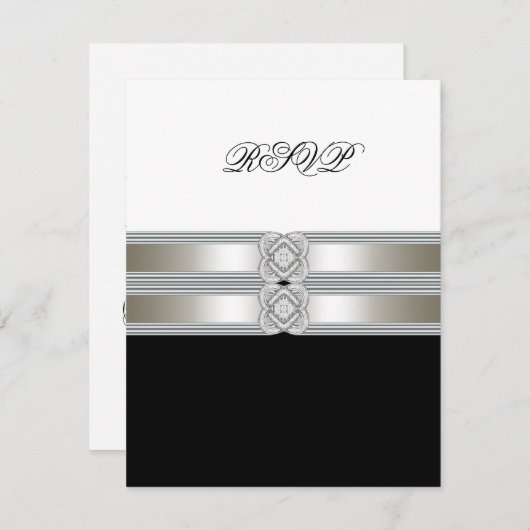 Zwart Wit RSVP (Voorkant / Achterkant)