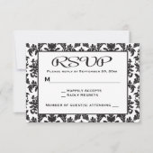  zwart-wit RSVP Damask Floral (Voorkant)