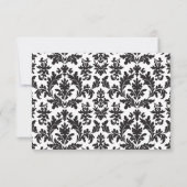 zwart-wit RSVP Damask Floral (Achterkant)