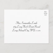 Zwart-wit RSVP Hart Wedding Party Reactie Uitnodiging Briefkaart (Achterkant)