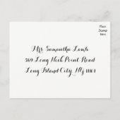 Zwart-wit RSVP Hart Wedding Party Reactie Uitnodiging Briefkaart (Achterkant)