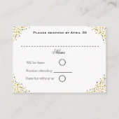 Zwart-wit RSVP-kaart Informatiekaartje (Achterkant)