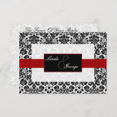 Zwart-wit RSVP-kaarten RSVP Kaartje (Voorkant / Achterkant)