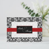 Zwart-wit RSVP-kaarten standaard 3,5 x 5 RSVP Kaartje (Staand voorkant)