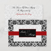 Zwart-wit RSVP-kaarten standaard 3,5 x 5 RSVP Kaartje (Voorkant / Achterkant)