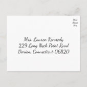 Zwart-wit RSVP Polka Dots Huwelijk / Feest Uitnodiging Briefkaart (Achterkant)