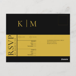 Zwart-wit-RSVP-Wedding- Briefkaart