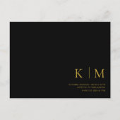 Zwart-wit-RSVP-Wedding- Briefkaart (Voorkant)