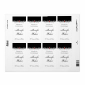 Zwart-wit Ruby Accent Jubileum Wijnlabel Etiket (Full Sheet)