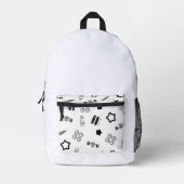 Zwart-wit rugzak Skateboarden Design (Voorkant)