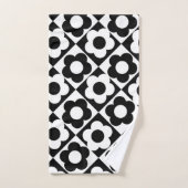 Zwart-wit Ruitenkijkpatroon Bad Handdoek (Handdoek)
