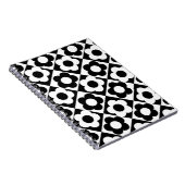 Zwart-wit Ruitenkijkpatroon Notitieboek (Rechterzijde)