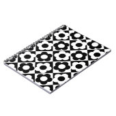 Zwart-wit Ruitenkijkpatroon Notitieboek (Linkerzijde)