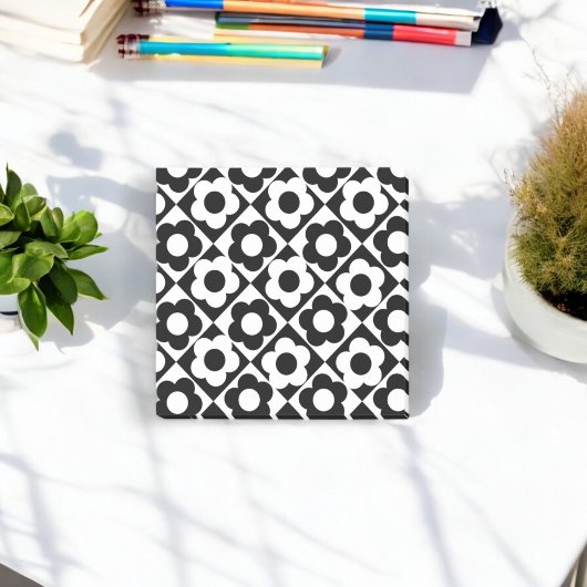 Zwart-wit Ruitenkijkpatroon Post-it® Notes