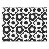 Zwart-wit Ruitenkijkpatroon Tafelkleed (Voorkant (Horizontaal))