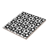 Zwart-wit Ruitenkijkpatroon Tegeltje (Zijkant)