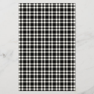 Zwart-wit ruitpatroon briefpapier