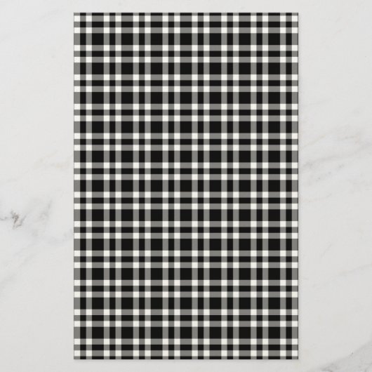 Zwart-wit ruitpatroon briefpapier (Voorkant)