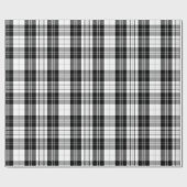 Zwart-wit ruitpatroon cadeaupapier (Vlak)