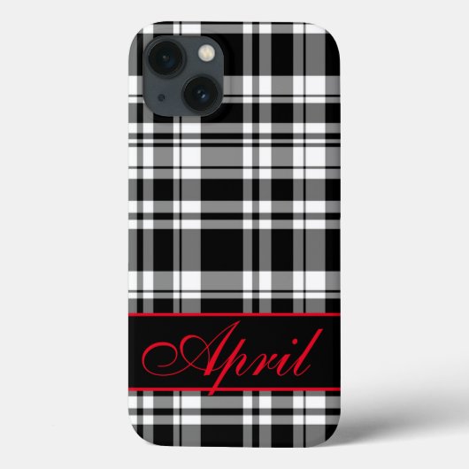 Zwart-wit ruitpatroon | gemerkt  Case-Mate iPhone case (Achterkant)