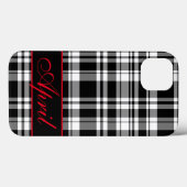 Zwart-wit ruitpatroon | gemerkt  Case-Mate iPhone case (Achterkant (horizontaal))