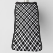 Zwart-wit ruitpatroon golfheadcover (Draai 90)