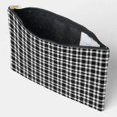 Zwart-wit ruitpatroon groot etui (Open)
