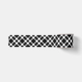 Zwart-wit ruitpatroon grosgrain lint (Voorkant)