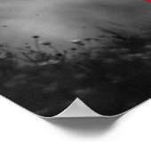 Zwart Wit Running Horse Freedom Inspirerend Poster (Hoek)