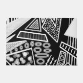 Zwart-wit Runway Mode geïnspireerd Deurmat (Voorkant)