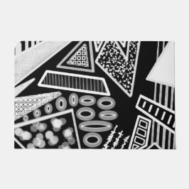 Zwart-wit Runway Mode geïnspireerd Deurmat