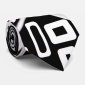 Zwart-wit Runway Mode geïnspireerd Stropdas (Opgerold)