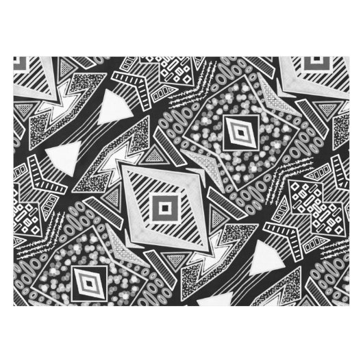 Zwart-wit Runway Mode geïnspireerd Tafelkleed (Voorkant (Horizontaal))