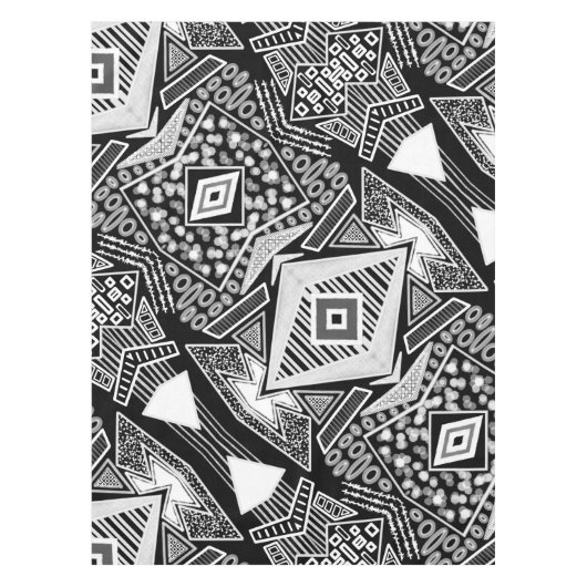 Zwart-wit Runway Mode geïnspireerd Tafelkleed (Voorkant)