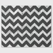 Zwart-wit Rustic Chevron patroon Cadeaupapier (Vlak)
