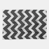Zwart-wit Rustic Chevron patroon Theedoek (Horizontaal)