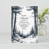 Zwart Wit Rustiek Avontuur Berg Baby shower Kaart (Staand voorkant)