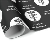 Zwart-wit rustiek gewei De jacht is voorbij Cadeaupapier (Rol Hoek)