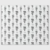 Zwart-wit rustiek gewei De jacht is voorbij Cadeaupapier (Vlak)