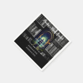 Zwart-wit rustieke boekenplanken achtergrond servet (Hoek)